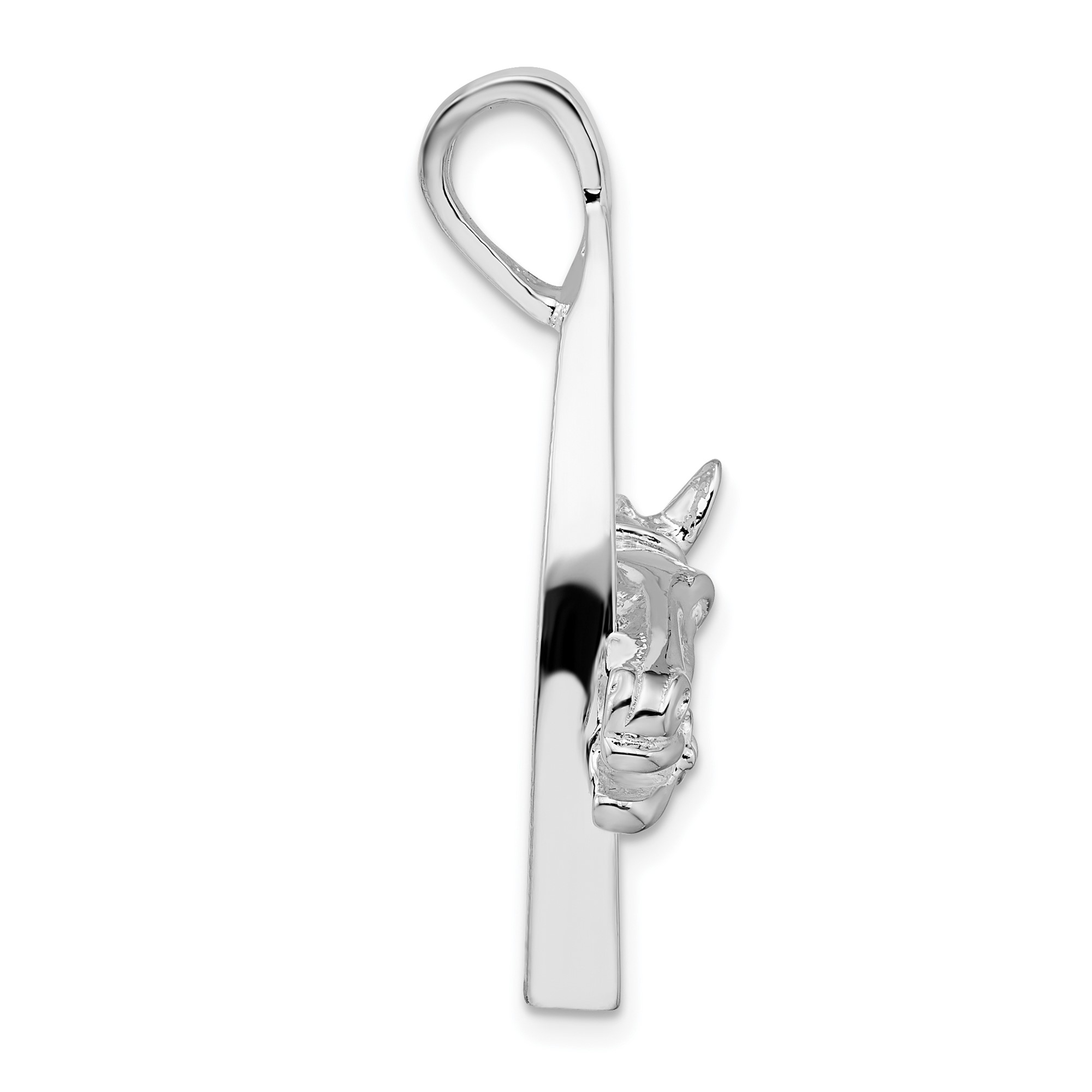 Sterling Silver Horse Head Pendant in Stirrup Frame, Equestrian Necklace for Women or Unisex, Western Style Animal Jewelry Symbolizing Strength and Freedom