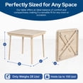 thumbnail image 4 of Stakmore Classic Straight Edge Solid Wood Folding Card Table, Unfinished, 4 of 6