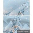 thumbnail image 6 of Blue Gnomes Christmas Linen Curtain Valance for Bedroom/Bathroom/Kitchen/Office/Living/Dining Room Window,Xmas Winter Snowflake Blue Rod Pocket Topper Decorative Cafe Drapes Panel 42"x18", 6 of 6