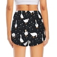 thumbnail image 3 of Picia Fashionable Goose Pattern Women's 2 in 1 Athletic Running Shorts High Waisted Workout Casual Gym Sweat Shorts with Comfy Liner Zipper Pockets-Large, 3 of 9