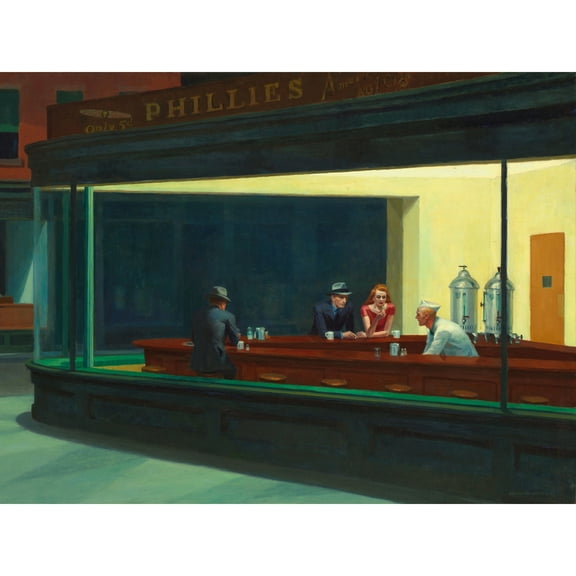 Edward Hopper Nighthawks Iconic Painting Extra Large XL Wall Art Poster Print