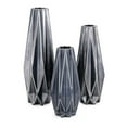 thumbnail image 1 of IMAX 25770-3 Saffron Metallic Vases, Gray - Set of 3, 1 of 1