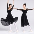 thumbnail image 5 of XISAOK Women Asymmetric Dance Skirts Chiffon Ballet Wrap Skirt Skate Over Scarf Skirts, 5 of 20