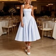 thumbnail image 6 of Ovbmpzd Sexy Summer Dresses for Women Cocktail Blue Bodycon Maxi Dresses Sleeveless Square Neckline Casual Dresses Dresses,M, 6 of 6
