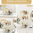 thumbnail image 4 of Rotating Makeup Organizer, s Perfume Organizer, Large Capacity Cosmetic Skincare Storage, MultiFunction Perfume Stand for Vanity, Bathroom and Bedroom, Clear, 4 of 7