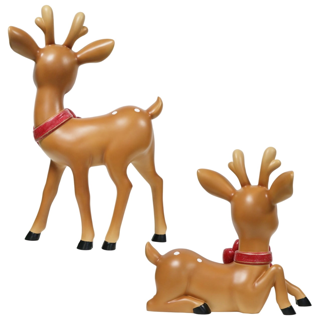 Blow Mold Vintage Deer Indoor/Outdoor Christmas Decoration, Multicolor, Set of 2, by Holiday Time