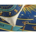 thumbnail image 4 of Ambesonne Astrology Quilted Bedspread Set 3 Pcs, Astrological Signs, Queen Size, Blue Yellow and Cream, 4 of 5