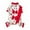 C, variant on Cute Bow Dog Pajamas 1Pcs Snowman Christmas Tree Pattern Ruffles Puppy Clothes for Cat Soft Pet Jumpsuit Onesie (Red)