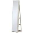 thumbnail image 1 of HOMCOM Armoire à Bijoux avec Miroir Pleine Longueur et Lumières LED, Blanc, 1 of 9