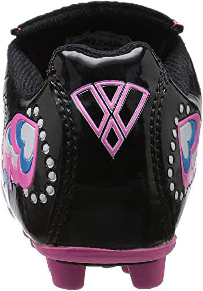 Vizari Retro Hearts FG Soccer Shoe (Toddler/Little Kid),Black/Pink/Blue 1.5