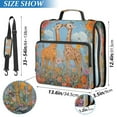 thumbnail image 3 of Circular Folder Package 13.6*3.5*12.4 Inches ,Binder Bag，Binder Organizer，Zipper Binder，3 Ring Binder ,Suitable for Work Two Beautiful Giraffes, 3 of 8