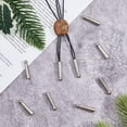 thumbnail image 4 of Czcpp-10 Pcs Embouts de Cravate en Argent Platine Lisses 25.5mm Embouts de Remplacement en Alliage pour Bricolage Décoration de Vêtements Diamètre Intérieur 4.5mm, 4 of 4