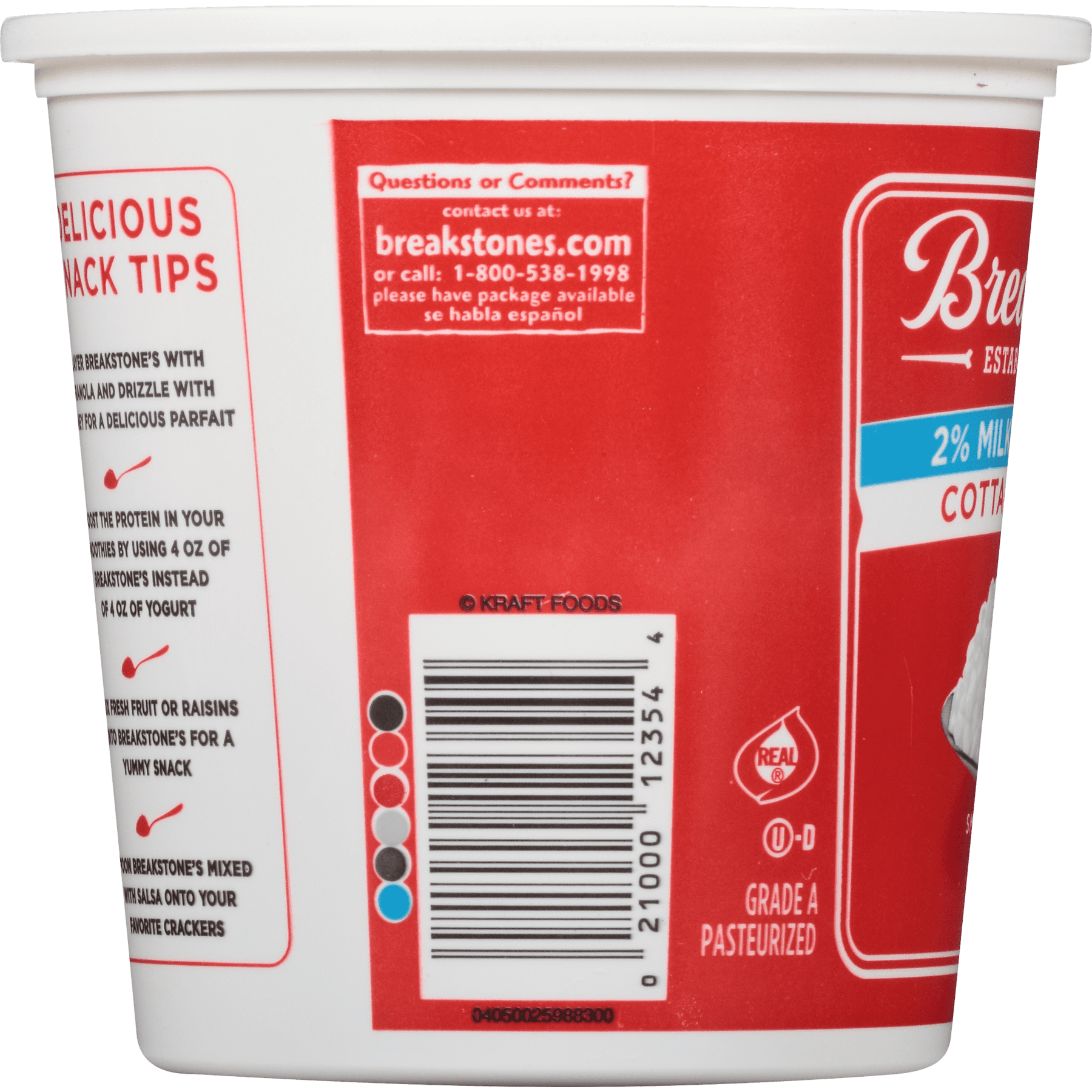 Breakstones 2% Milkfat Small Curd Lowfat Cottage Cheese, 24 Oz Breakstones 2% Milkfat Small Curd Lowfat Cottage Cheese, 24 Oz