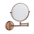 thumbnail image 1 of All copper bathroom makeup mirror folding telescopic wall hanging Beauty Mirror double-sided high-definition beauty without punching, 1 of 5