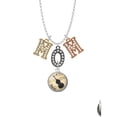 thumbnail image 2 of Delight Jewelry Silvertone Domed Music - Bass Multi-Colored Crystal Mom Charm Necklace, 2 of 5
