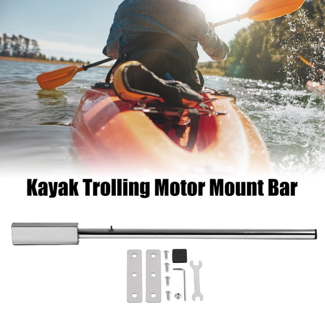Barre de Montage en Acier Inoxydable 91cm pour Moteur de Kayak et Pêche à la Traîne avec Matériel