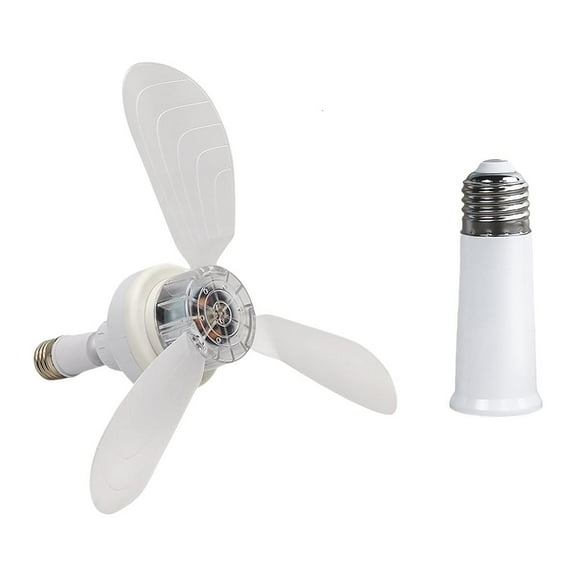 Tizuqe E27 Socket Mounted Fan Detachable Blade Quiet Motor Cooling Fan Adjustable For Narrow Space And Offices