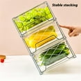thumbnail image 4 of Eco-Friendly Food Grade PET Material Refrigerator Storage Organizers, Stackable Fridge Drawers, Produce Saver Containers, Bpa-Free, Space Saving, Multifunctional For Kitchen And More (Set Of 2), 4 of 5