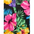 thumbnail image 6 of Stylore Men's Hawaiian Shirt Short-Sleeve Button-Down Bright Big Hibiscus Black Medium, 6 of 6