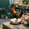 thumbnail image 5 of ICERUN 2Pcs Garden Statues,Acrylic Rooster Sculpture Lawn Ornaments,Sun Rain Resistant Statues Garden Sculptures,Style4, 5 of 7