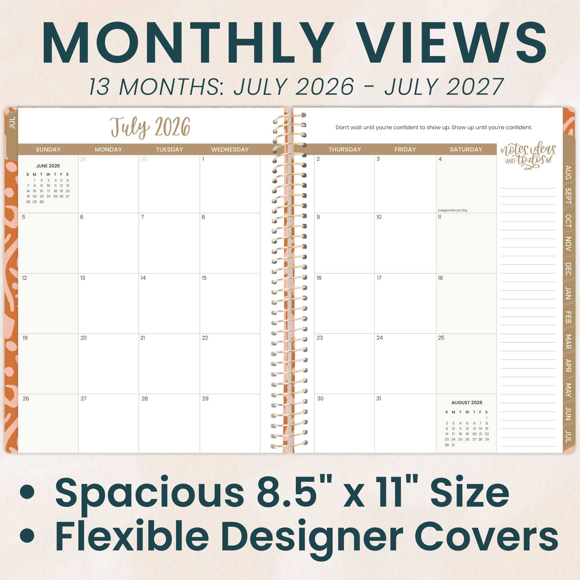 bloom daily planners 2026-2027 Academic Planner, 13 Month Monthly & Weekly, 8.5" x 11" Soft Cover, Stickers Included, Moments of Grace
