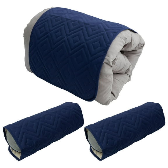 EUWBSSR 3PCS Recliner Headrest Protector,Polyester Headrest Cover Wear Resistant Sofa Headrest Covers,Navy