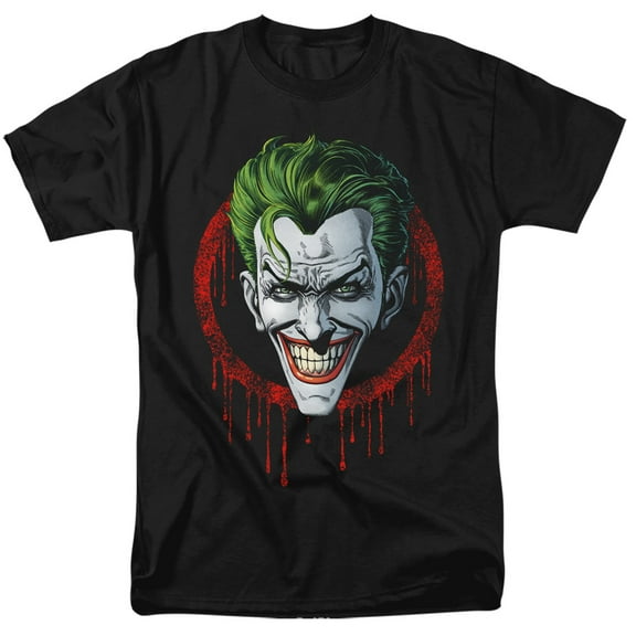 Batman Joker Drip S/S Adult 18/1 T-Shirt Black