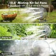 thumbnail image 5 of Pebbuoy Spray Ring Outdoor Misting Fan Kit with Nozzles Leakproof Easy to Install Misting Fan Attachment Patio Garden Fan Cool Accessories, 5 of 6