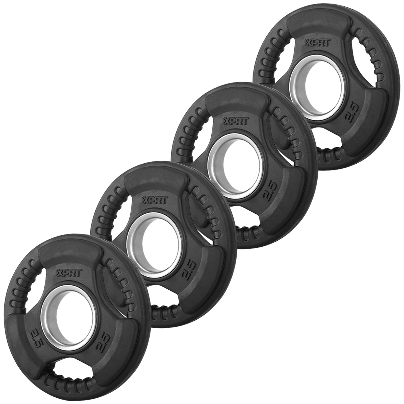 XPRT Fitness Olympic 2Inch Grip Rubber Coated Weight Plates for