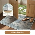 thumbnail image 3 of NewBuros Area Rugs 8'x10' Non-Slip Washable, Floral Vintage Distress Print Pattern Low Pile Soft Indoor Rugs for Living Room Bedroom Dining Room, Blue Beige, 3 of 11