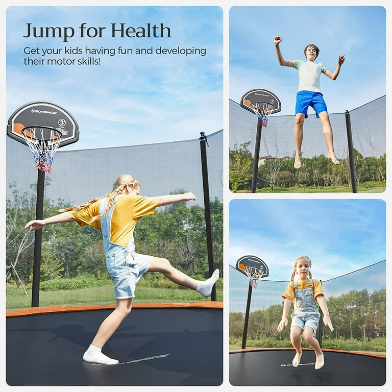 SONGMICS 15FT Trampoline for Adult Kids with Safety Enclosure and