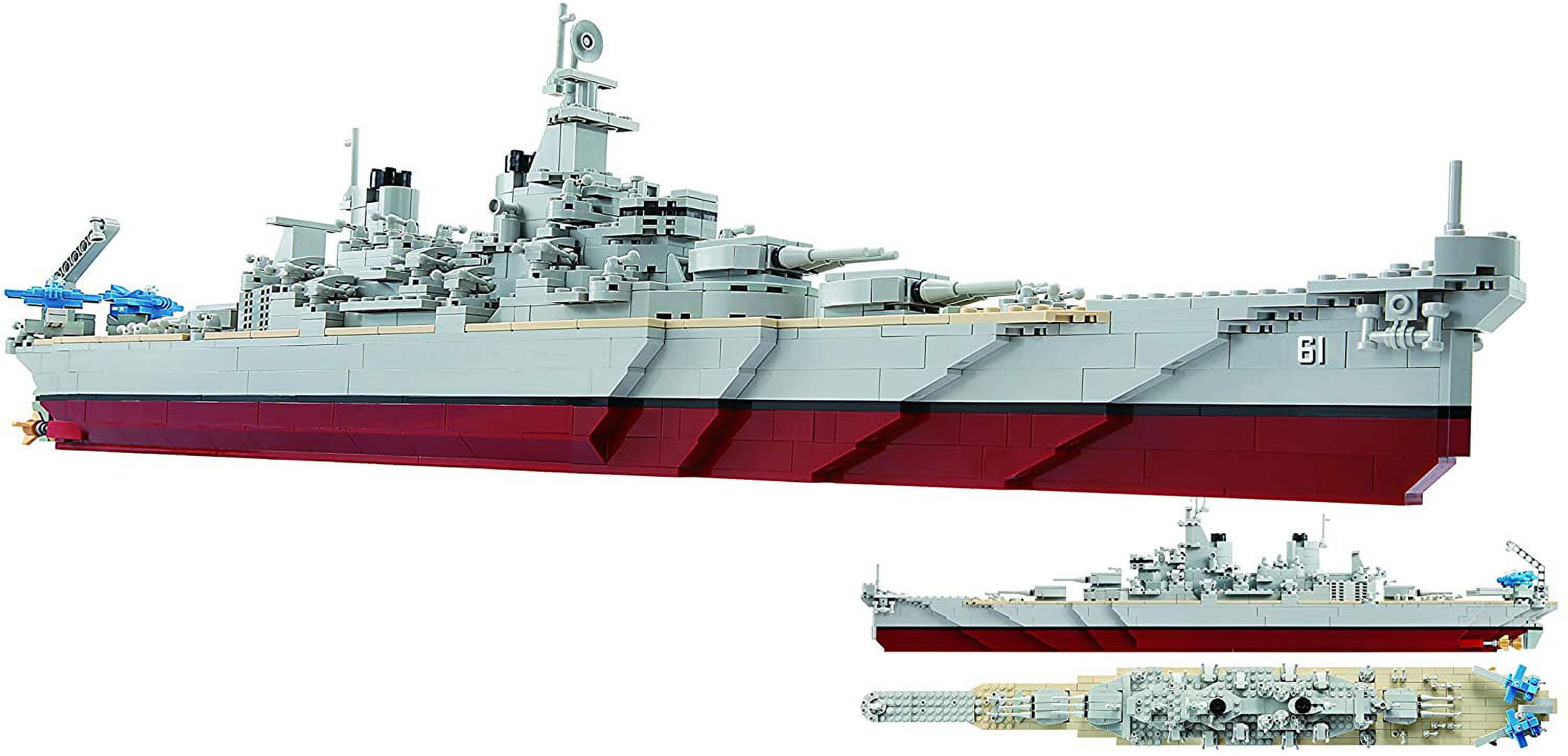 【未開封】U.S. NAVY COLLECTION 8個入り 1/144 Iowa BB-61 U.S. Battleship Brick Building Set (1,058pc