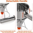 thumbnail image 3 of Stainless Steel Pancake Batter Dispenser, 20 Oz Funnel Cake Dispenser Maker with Stand Squeeze Handle, Multi-Caliber Panckae Pourer for Cupcakes, Donut, Waffle or Baked Goods, 3 of 4