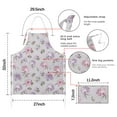 thumbnail image 7 of Pioneer Flower Floral Print Pattern Apron-Garden Aprons for Women with Pockets-Cotton Linen Waterproof Kitchen Cooking Gardening Aprons Adjustable for Kitchen,Cooking,BBQ and Salon 33x27 Inch, 7 of 7
