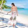 thumbnail image 7 of FORMRS Womens Long Sarong Beach Wrap Semi-Sheer Bikini Skirt Bathing Swimsuit Cover Up, Red Christmas House, 7 of 7