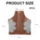 thumbnail image 2 of Delantal a rayas para cocina, 2 uds., delantal grueso impermeable y a prueba de aceite, 2 of 6