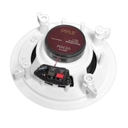 Pyle 8” Ceiling Wall Mount - Pair Of 2-Way Midbass Woofer Speaker Directable 1” Titanium Dome Tweeter Flush Design W/ 55Hz-22kHz Frequency Response & 300 Watts Peak Easy Installation - Pyle PDIC80