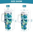 thumbnail image 6 of Yayeee 30oz Stainless Steel Tumbler with Straw and Handle Double-Wall Insulated Travel Water Bottle, Vibrant Cat Pattern, 6 of 8
