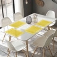 thumbnail image 4 of Placemats Set of 4, Yellow Linen Key Design Place Mats Geometric Back Print Tablemats Washable Placemat Table Decoration for Kitchen Table Dinner Party Home Decor Indoor Outdoor 13x19 Inch, 4 of 9
