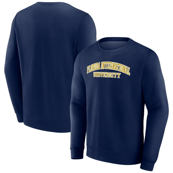 Men's Navy FIU Panthers Short Name Fleece Pullover Sweatshirt