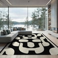 thumbnail image 2 of ODIKA 8'x10' Washable Area Rug Geometric Contemporary Interlocking Arch Abstract Mid Century for Dining Room, Large Office, Lounge, Non-Slip Chair-Friendly Mat, 2 of 7