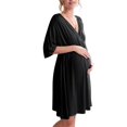 thumbnail image 2 of Oudiya 3 in 1 Labor/Delivery/Hospital Gown Maternity Dress Nursing Nightgown Sleepwear for Breastfeeding, 2 of 6