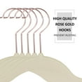 thumbnail image 6 of VECELO 50 Pack Velvet Clothes Hangers with 360 Rotating Hook, Slim Space Saving Suit Hangers, Beige, 6 of 8