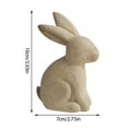 thumbnail image 2 of Wooden Easter Bunny Figurine Unpainted DIY Craft Ornament For Home Classroom Easter, 2 of 5
