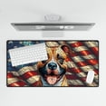 thumbnail image 4 of Patriotic Pitbull Stained Glass Portrait American Flag Desk Mat Full Keyboard Mouse Pad Terrier Dog Lover Large Mousepad - 01010, 4 of 5