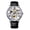 Silver case, white dial, black strap, variant on Men's Fully Automatic Mechanical Watch, Luminous Watch, Skeleton Tourbillon Mechanical Watch, Waterproof Mechanical Watch, Trendy Men's Wristwatch