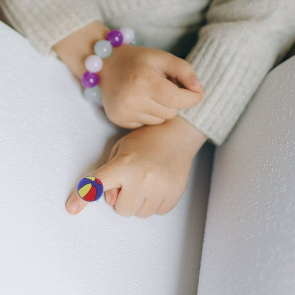 GOOHOCHY 6pcs Funny Sports Theme Rings PVC Football Basketball Volleyball Baseball Swimming Pool Ball Rugby Rings Party Favors, Goodie Bags Supplies