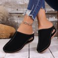 thumbnail image 5 of Slippers for Women,Winter Slippers For Indoor And Outdoor Cozy Lined Shoes With Sloped Heel Comfortable Warm Soft Sole,Womens Slippers,Black,9.5, 5 of 8