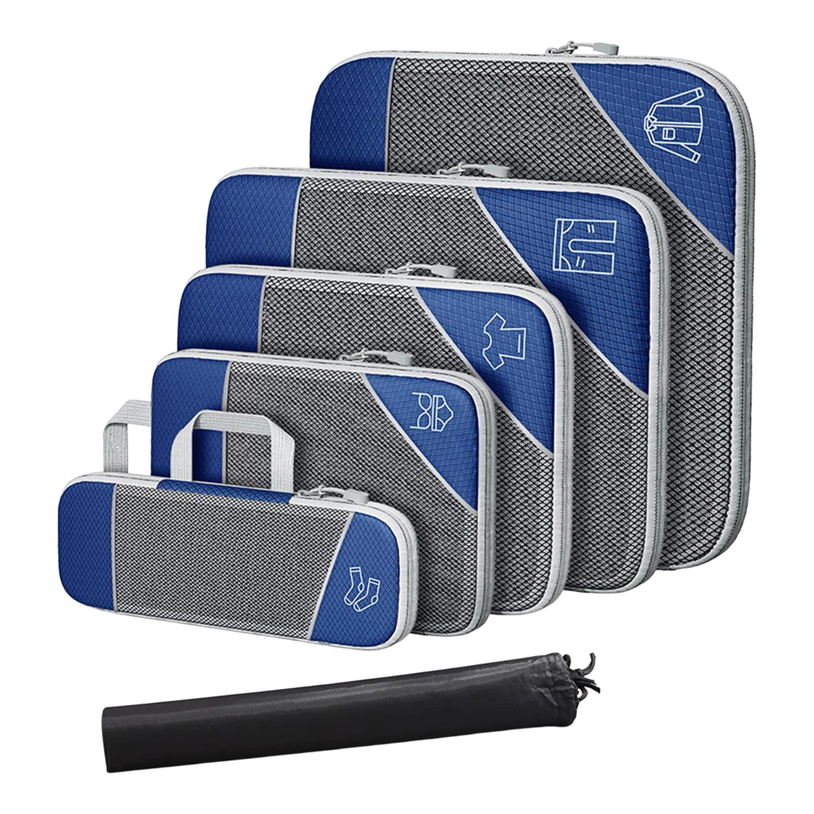 Fiocias 1Set Compression Packing Cubes Extensible Travel Accessories Suitcase Organizers