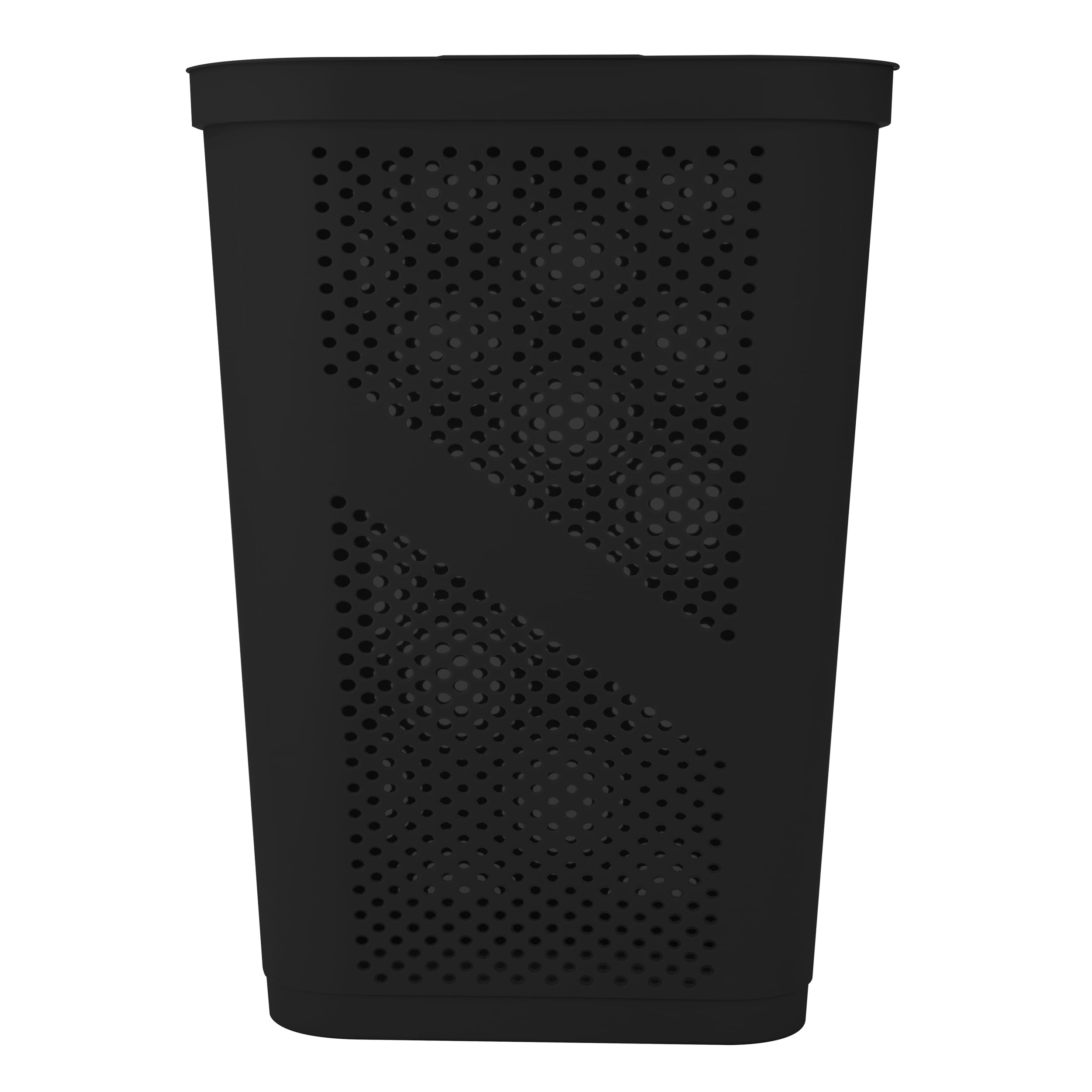 Mind Reader Perforated Plastic Hamper with Lid, 60 Liter/16 Gallon
